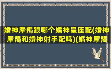 婚神摩羯跟哪个婚神星座配(婚神摩羯和婚神射手配吗)(婚神摩羯说明了什么)