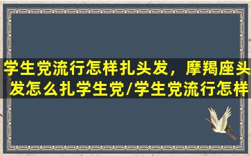 学生党流行怎样扎头发，摩羯座头发怎么扎学生党/学生党流行怎样扎头发，摩羯座头发怎么扎学生党-我的网站