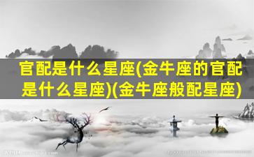 官配是什么星座(金牛座的官配是什么星座)(金牛座般配星座)