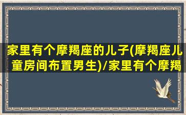 家里有个摩羯座的儿子(摩羯座儿童房间布置男生)/家里有个摩羯座的儿子(摩羯座儿童房间布置男生)-我的网站