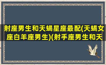 射座男生和天蝎星座最配(天蝎女座白羊座男生)(射手座男生和天蝎座女生夫妻配对)