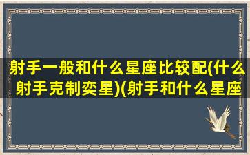 射手一般和什么星座比较配(什么射手克制奕星)(射手和什么星座绝配)