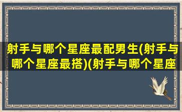 射手与哪个星座最配男生(射手与哪个星座最搭)(射手与哪个星座配对)