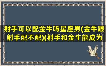 射手可以配金牛吗星座男(金牛跟射手配不配)(射手和金牛能成为好朋友吗)