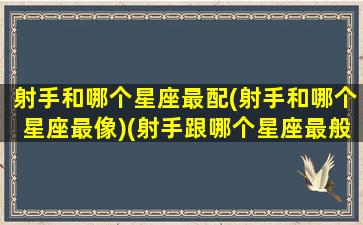 射手和哪个星座最配(射手和哪个星座最像)(射手跟哪个星座最般配)