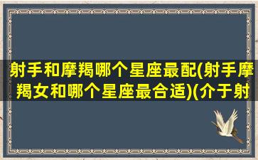 射手和摩羯哪个星座最配(射手摩羯女和哪个星座最合适)(介于射手和摩羯之间)