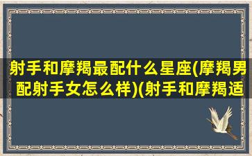 射手和摩羯最配什么星座(摩羯男配射手女怎么样)(射手和摩羯适合恋爱吗)