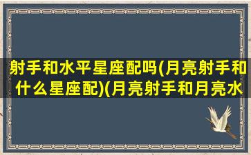 射手和水平星座配吗(月亮射手和什么星座配)(月亮射手和月亮水瓶配对指数)