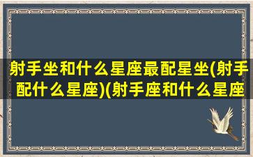 射手坐和什么星座最配星坐(射手配什么星座)(射手座和什么星座最配排行榜)