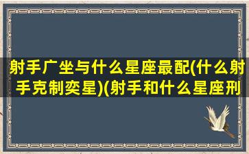 射手广坐与什么星座最配(什么射手克制奕星)(射手和什么星座刑克)