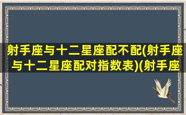 射手座与十二星座配不配(射手座与十二星座配对指数表)(射手座和十二星座配对百分比)