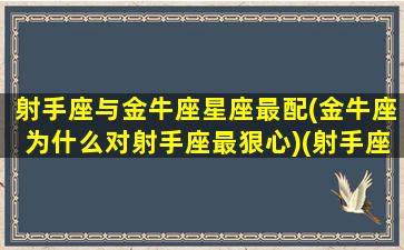 射手座与金牛座星座最配(金牛座为什么对射手座最狠心)(射手座和金牛座契合度)