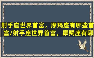 射手座世界首富，摩羯座有哪些首富/射手座世界首富，摩羯座有哪些首富-我的网站