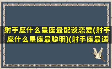 射手座什么星座最配谈恋爱(射手座什么星座最聪明)(射手座最适合什么星座谈恋爱)