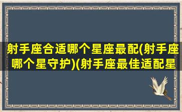 射手座合适哪个星座最配(射手座哪个星守护)(射手座最佳适配星座)