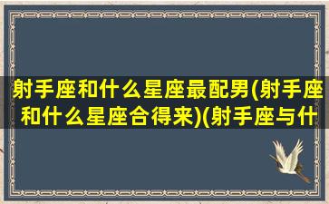 射手座和什么星座最配男(射手座和什么星座合得来)(射手座与什么星座最配-星座屋)