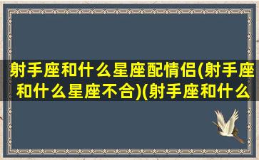 射手座和什么星座配情侣(射手座和什么星座不合)(射手座和什么星座最能成为情侣)