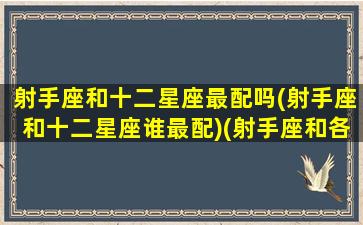 射手座和十二星座最配吗(射手座和十二星座谁最配)(射手座和各星座的配对比)