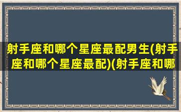 射手座和哪个星座最配男生(射手座和哪个星座最配)(射手座和哪星座最合适)