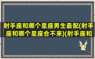 射手座和哪个星座男生最配(射手座和哪个星座合不来)(射手座和什么男生星座最配)