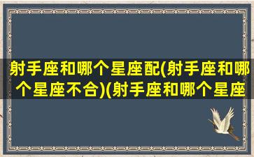 射手座和哪个星座配(射手座和哪个星座不合)(射手座和哪个星座般配)