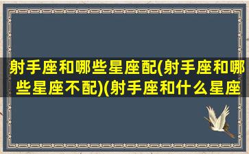 射手座和哪些星座配(射手座和哪些星座不配)(射手座和什么星座最不合适)