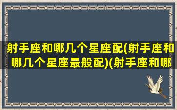 射手座和哪几个星座配(射手座和哪几个星座最般配)(射手座和哪些星座)