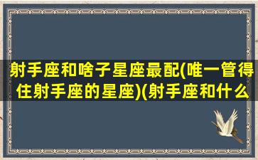 射手座和啥子星座最配(唯一管得住射手座的星座)(射手座和什么星座比较般配)