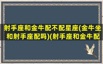 射手座和金牛配不配星座(金牛坐和射手座配吗)(射手座和金牛配对)