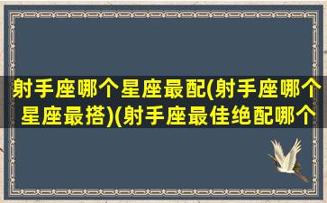 射手座哪个星座最配(射手座哪个星座最搭)(射手座最佳绝配哪个星座)