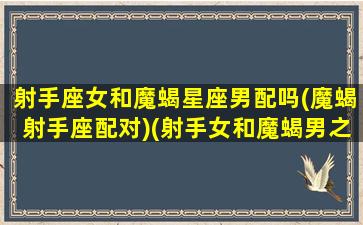 射手座女和魔蝎星座男配吗(魔蝎射手座配对)(射手女和魔蝎男之间适合什么关系)