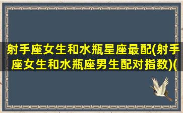 射手座女生和水瓶星座最配(射手座女生和水瓶座男生配对指数)(射手座女和水瓶男星座配吗)