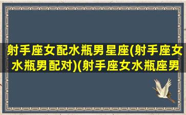 射手座女配水瓶男星座(射手座女水瓶男配对)(射手座女水瓶座男配对指数)