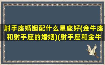 射手座婚姻配什么星座好(金牛座和射手座的婚姻)(射手座和金牛座结婚会怎么样)