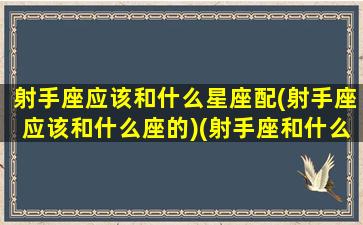 射手座应该和什么星座配(射手座应该和什么座的)(射手座和什么星座搭档最配)