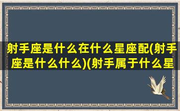 射手座是什么在什么星座配(射手座是什么什么)(射手属于什么星座)