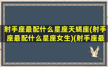 射手座最配什么星座天蝎座(射手座最配什么星座女生)(射手座最搭配哪个星座)