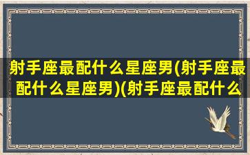 射手座最配什么星座男(射手座最配什么星座男)(射手座最配什么座的男生)