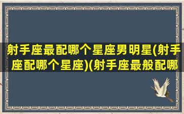 射手座最配哪个星座男明星(射手座配哪个星座)(射手座最般配哪个星座)