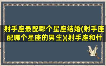 射手座最配哪个星座结婚(射手座配哪个星座的男生)(射手座和什么星座结婚最合适)