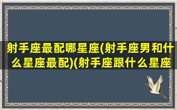 射手座最配哪星座(射手座男和什么星座最配)(射手座跟什么星座最配男)