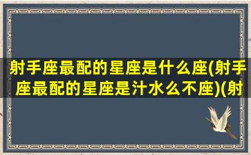 射手座最配的星座是什么座(射手座最配的星座是汁水么不座)(射手座最配的星座排名)