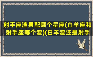 射手座渣男配哪个星座(白羊座和射手座哪个渣)(白羊渣还是射手渣)