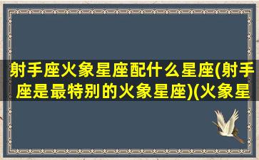 射手座火象星座配什么星座(射手座是最特别的火象星座)(火象星座是不是射手脾气最好)