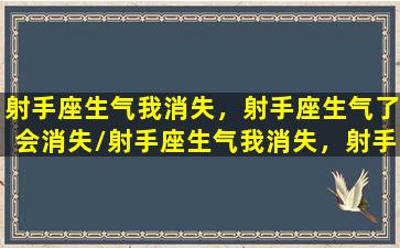 射手座生气我消失，射手座生气了会消失/射手座生气我消失，射手座生气了会消失-我的网站