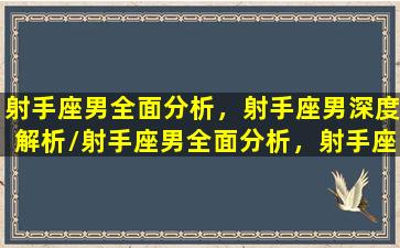 射手座男全面分析，射手座男深度解析/射手座男全面分析，射手座男深度解析-我的网站