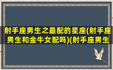 射手座男生之最配的星座(射手座男生和金牛女配吗)(射手座男生与金牛座女生配吗)