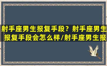 射手座男生报复手段？射手座男生报复手段会怎么样/射手座男生报复手段？射手座男生报复手段会怎么样-我的网站