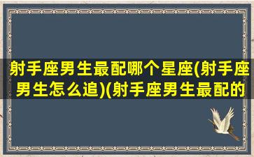 射手座男生最配哪个星座(射手座男生怎么追)(射手座男生最配的星座男生)