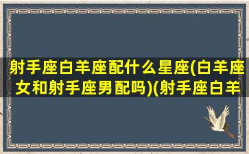 射手座白羊座配什么星座(白羊座女和射手座男配吗)(射手座白羊座合得来吗)